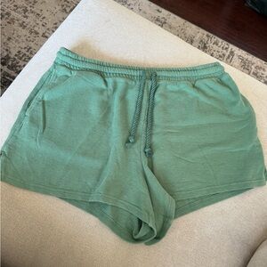 Universal Thread Relaxed Drawstring Knit Shorts in Sage Green